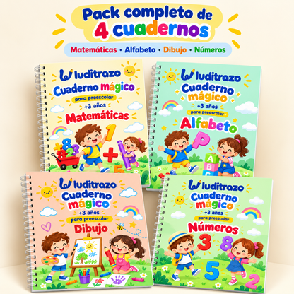 Cuadernos Mágicos Luditrazo – Traza, Borra y Repite
