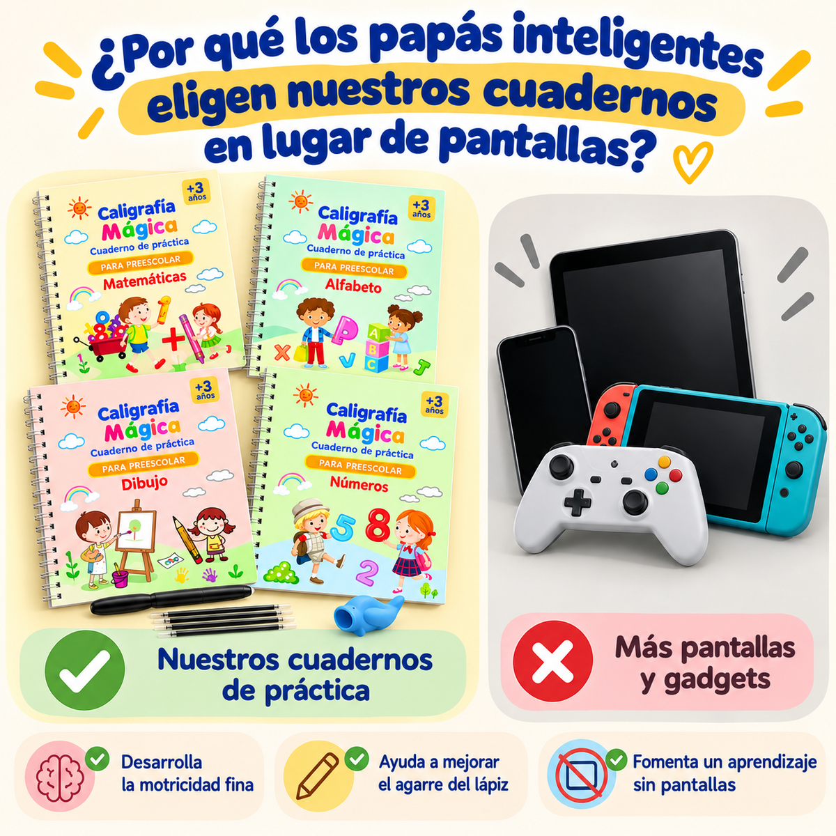 Cuadernos Mágicos Luditrazo – Traza, Borra y Repite